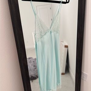 Victoria's Secret Light Blue Lace Slip